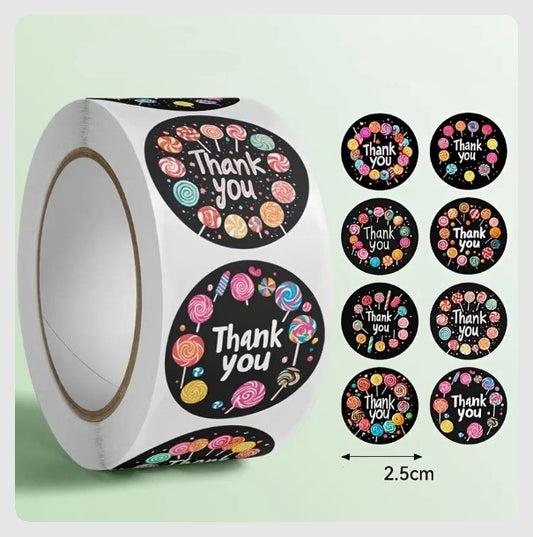 (ST): Αυτοκόλλητα "Thank You_5" (50τμχ)