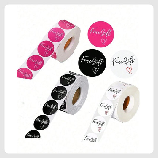 (ST): Αυτοκόλλητα "Free Gift"-50τμχ (4 χρώματα)