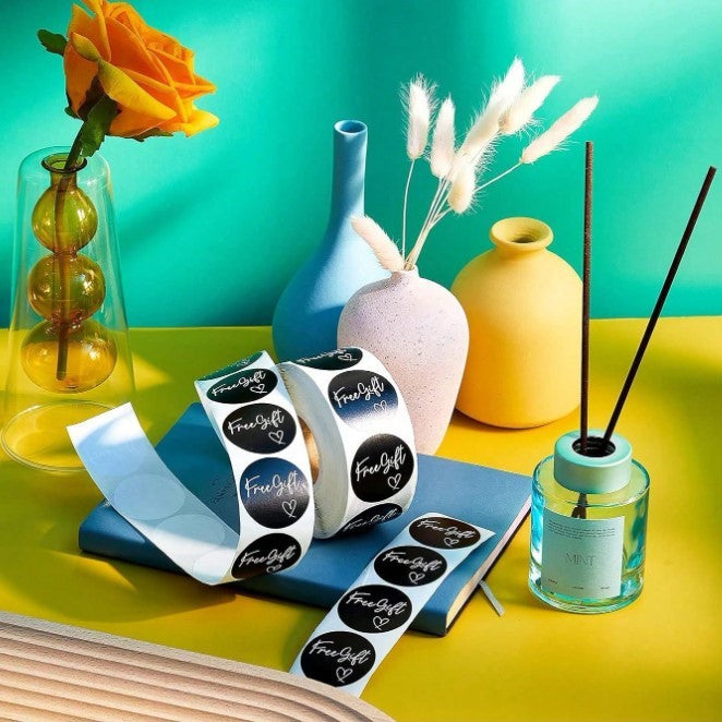 (ST): Αυτοκόλλητα "Free Gift"-50τμχ (4 χρώματα)