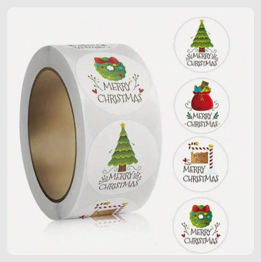 (ST): Αυτοκόλλητα "Merry Christmas"_2 (50τμχ)