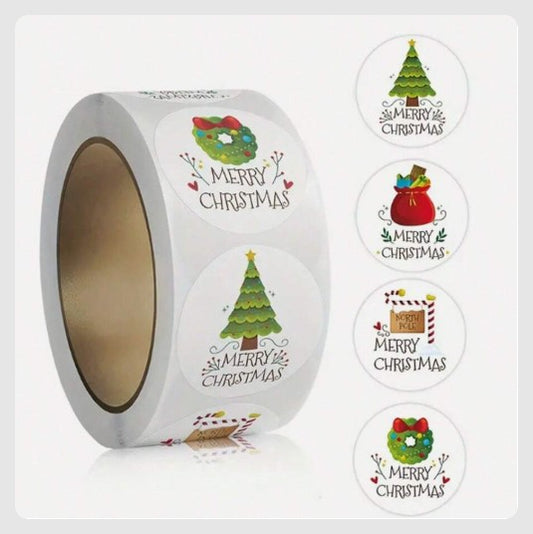 (ST): Αυτοκόλλητα "Merry Christmas"_2 (50τμχ)