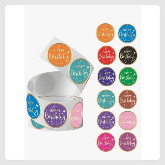 (ST): Αυτοκόλλητα "Happy Birthday_1" (50τμχ)