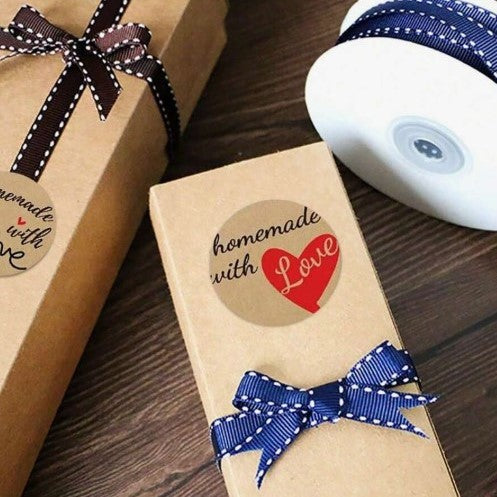 (ST): Αυτοκόλλητα "Handmade with Love" (50τμχ)