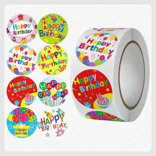 (ST): Αυτοκόλλητα "Happy Birthday_2" (50τμχ)