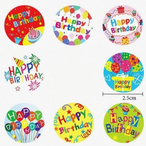 (ST): Αυτοκόλλητα "Happy Birthday_2" (50τμχ)