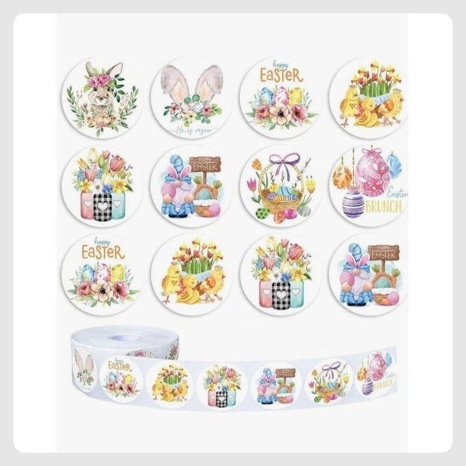 (ST): Αυτοκόλλητα "Happy Easter" (50τμχ)