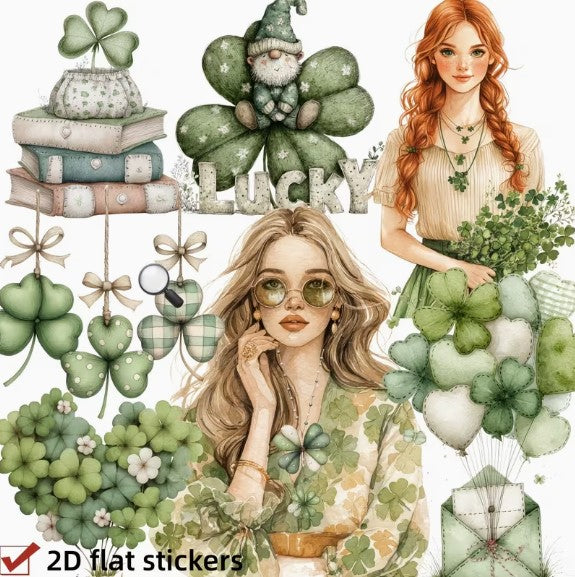 (ST) Αυτοκόλλητα "Lucky" (20τμχ)