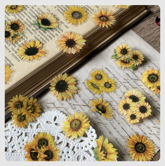 (ST) Αυτοκόλλητα "Sunflowers" (30τμχ)