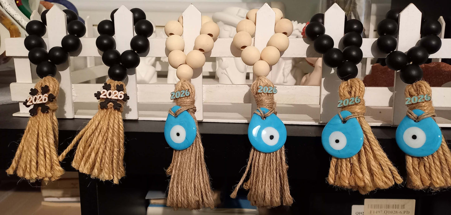 Γούρι 2026~Κομπολόι με μάτι (Μαύρο)