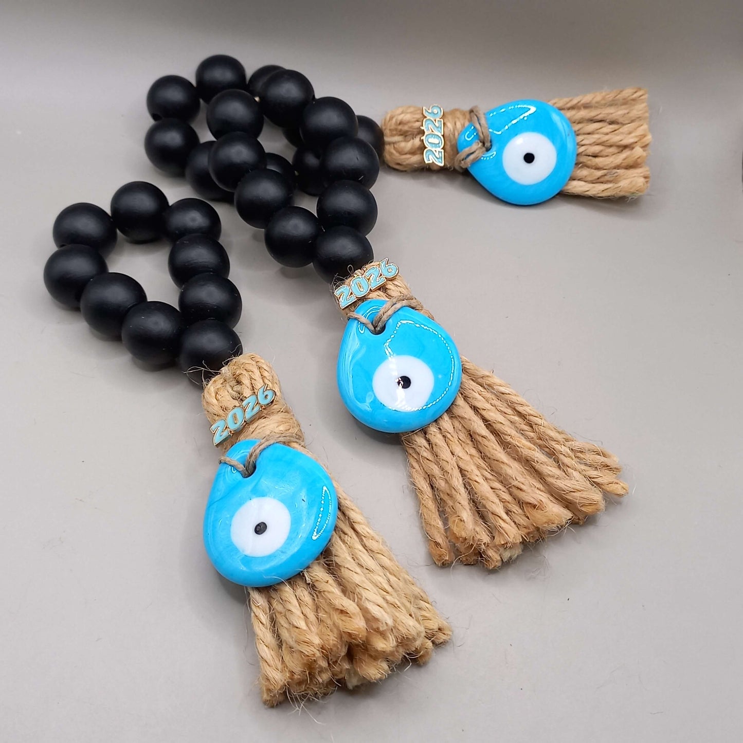 Γούρι 2026~Κομπολόι με μάτι (Μαύρο)