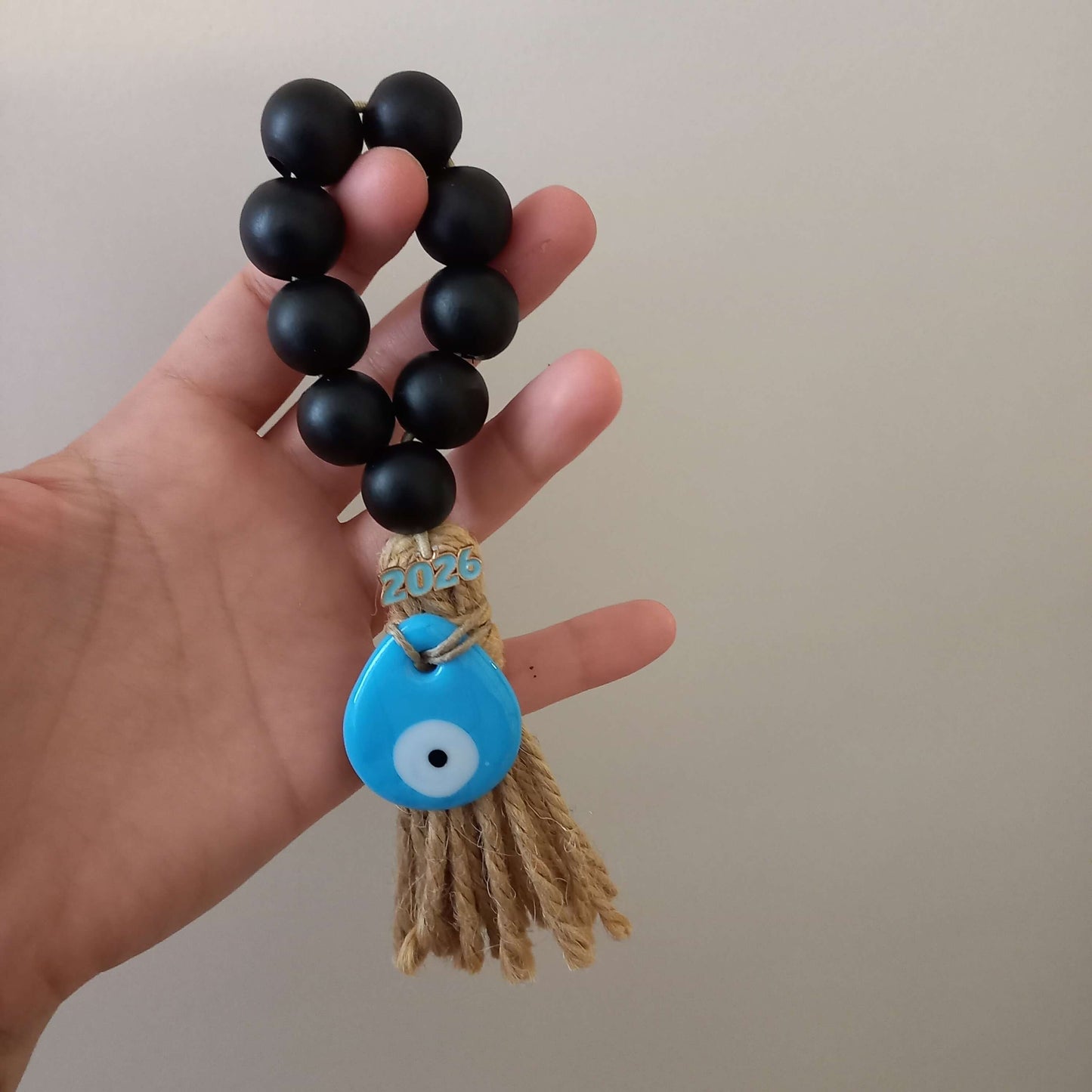 Γούρι 2026~Κομπολόι με μάτι (Μαύρο)