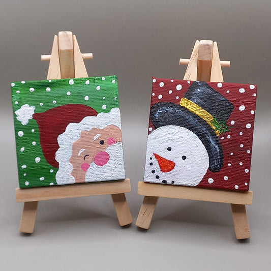 Πίνακας σε καμβά 6,5x6,5εκ. - XMAS