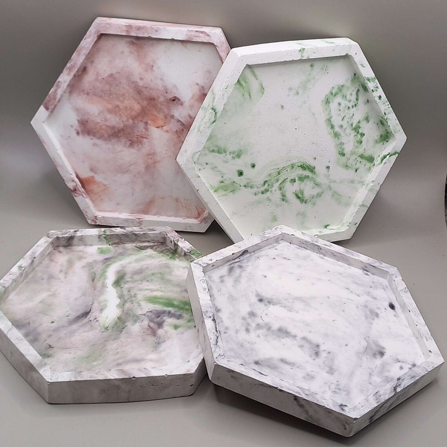Σουβέρ "Hexagon" - MARBLE (Σετ 4τμχ)