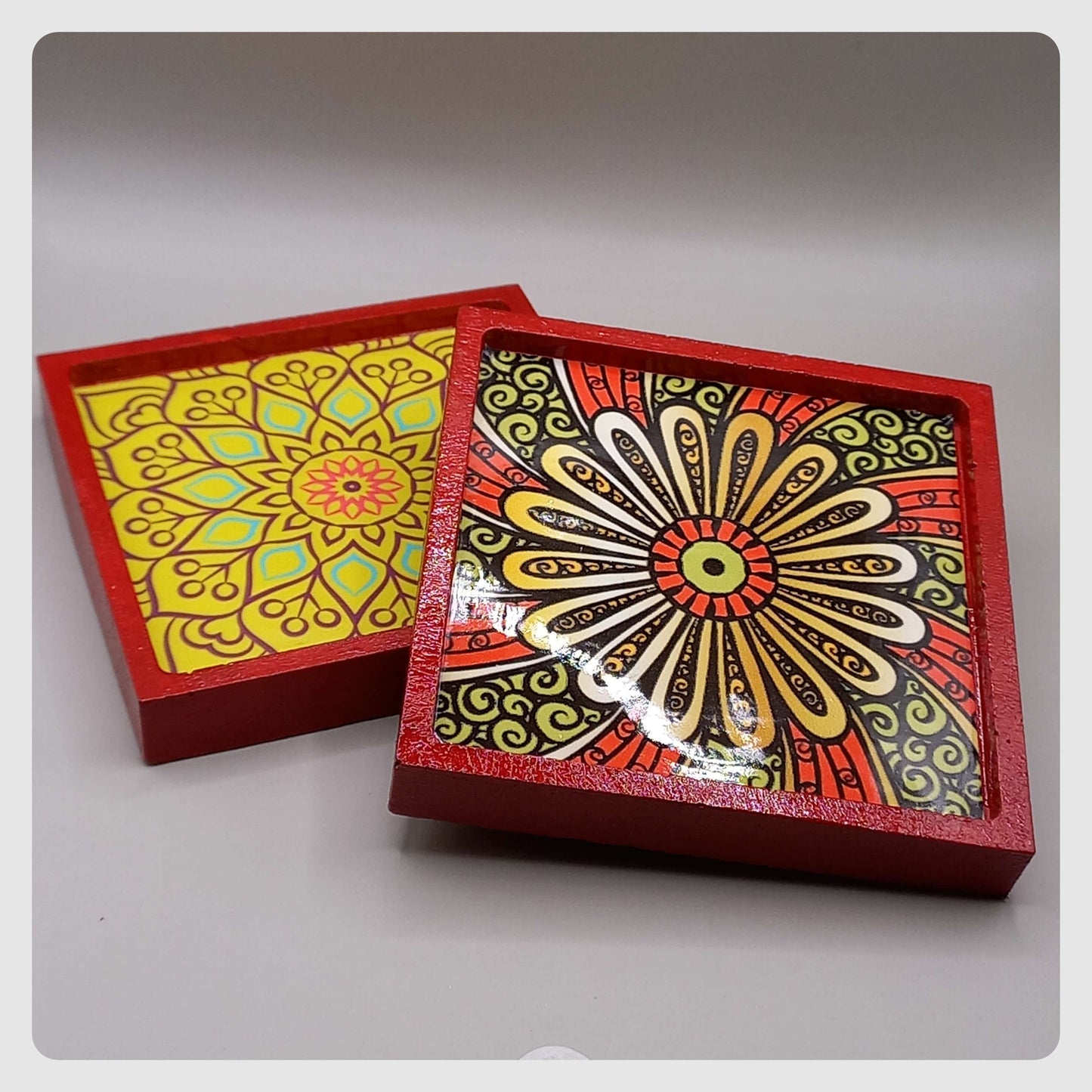 Σουβέρ "Square"- MANDALA_2 (Σετ 2τμχ)
