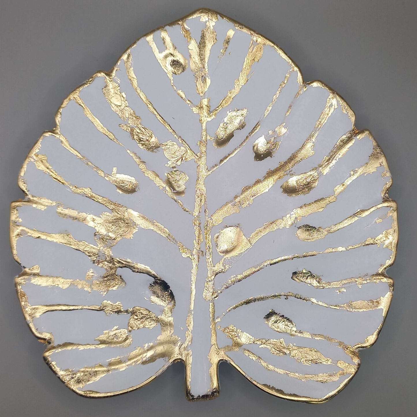 Πιάτο "Leaf" - ΛΕΥΚΟ/ΧΡΥΣΟ